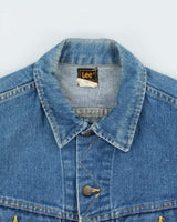 Vintage 1970s Lee Riders Made In USA Denim Trucker Jacket  - L