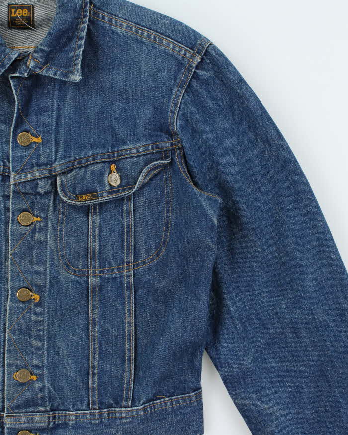Vintage 1970s Lee Riders Made In Canada Medium Wash Boxy Denim Trucker Jacket  - M