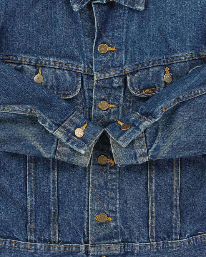 Vintage 1970s Lee Riders Made In Canada Medium Wash Boxy Denim Trucker Jacket  - M