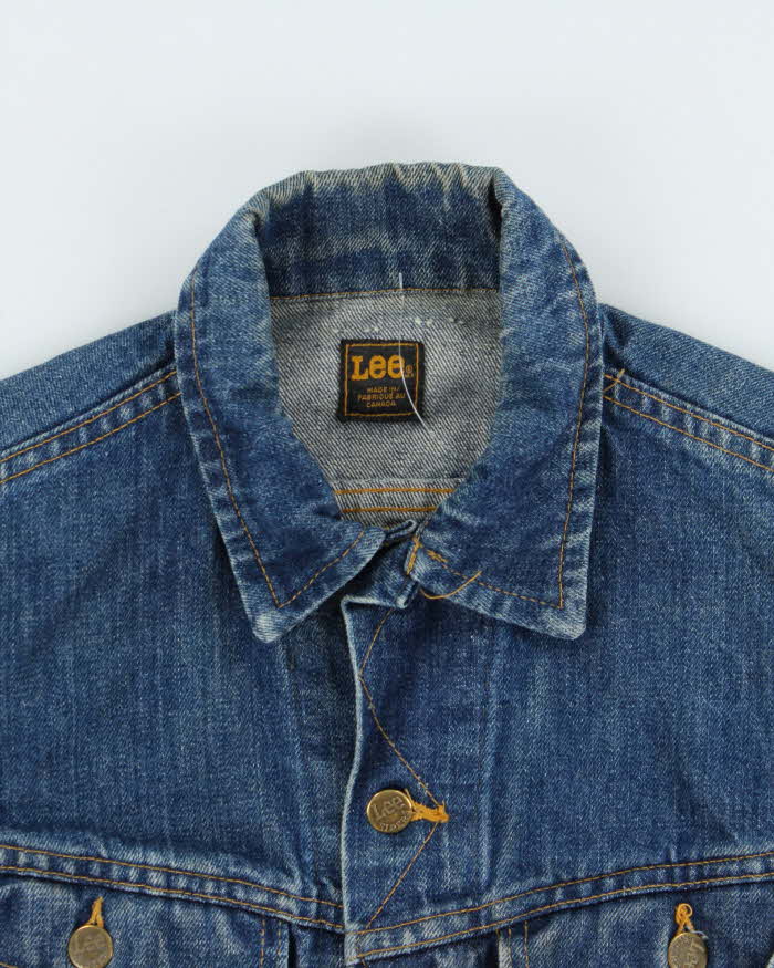 Vintage 1970s Lee Riders Made In Canada Medium Wash Boxy Denim Trucker Jacket  - M