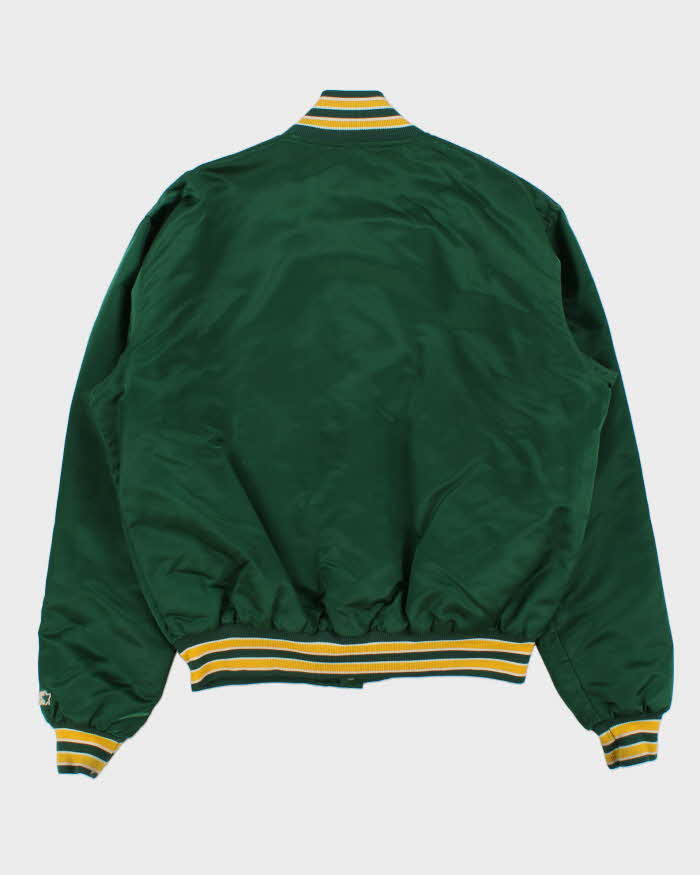 Vintage 1990s Starter Oakland Athletic's MLB Satin Varsity Bomber Jacket - L