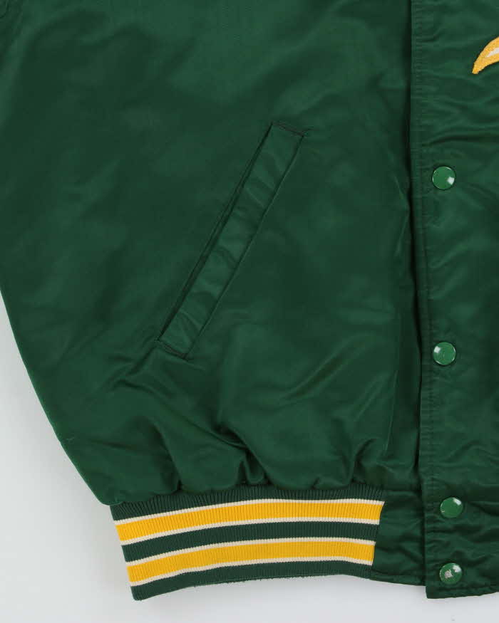 Vintage 1990s Starter Oakland Athletic's MLB Satin Varsity Bomber Jacket - L