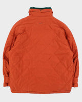 Vintage 1990s Gant Fleece-Plaid Lined Quilted Country Jacket - L