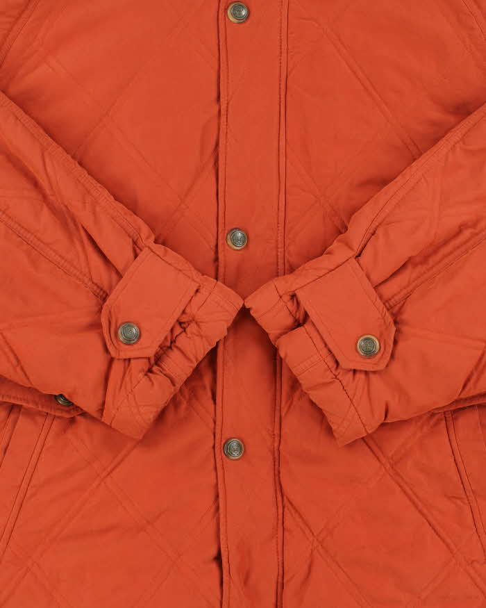 Vintage 1990s Gant Fleece-Plaid Lined Quilted Country Jacket - L