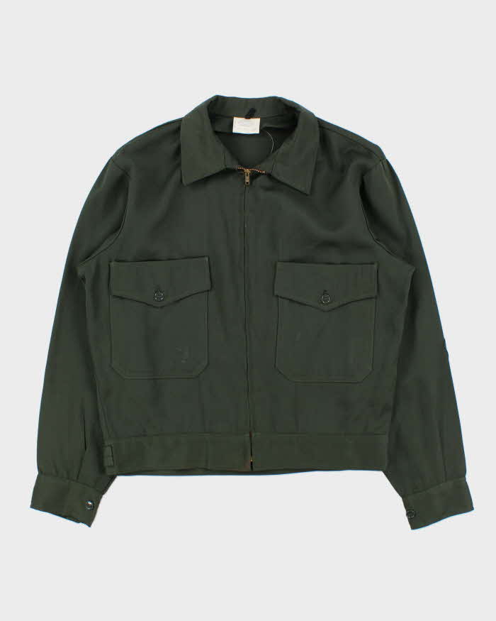 Vintage 1950s Mr-2-Ply Nudelman Bro's Khaki Canvas Gabardine Workwear Jacket - M