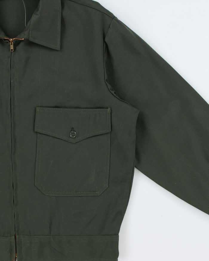 Vintage 1950s Mr-2-Ply Nudelman Bro's Khaki Canvas Gabardine Workwear Jacket - M