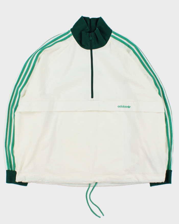 Vintage Adidas Originals Canvas Quarter-Zip Pullover Jacket - XL