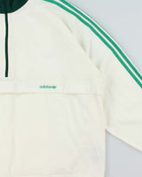 Vintage Adidas Originals Canvas Quarter-Zip Pullover Jacket - XL
