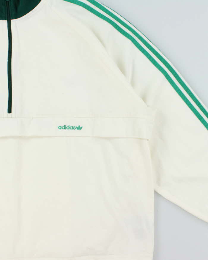 Vintage Adidas Originals Canvas Quarter-Zip Pullover Jacket - XL