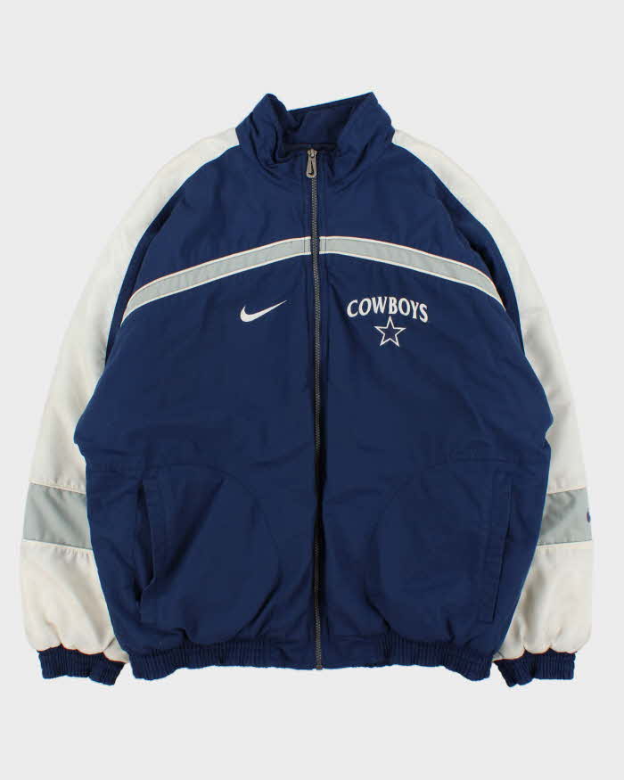 Vintage 1990s Nike NFL Pro Line Dallas Cowboys Quilt Lined Team Bomber Jacket - M