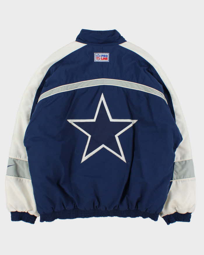 Vintage 1990s Nike NFL Pro Line Dallas Cowboys Quilt Lined Team Bomber Jacket - M