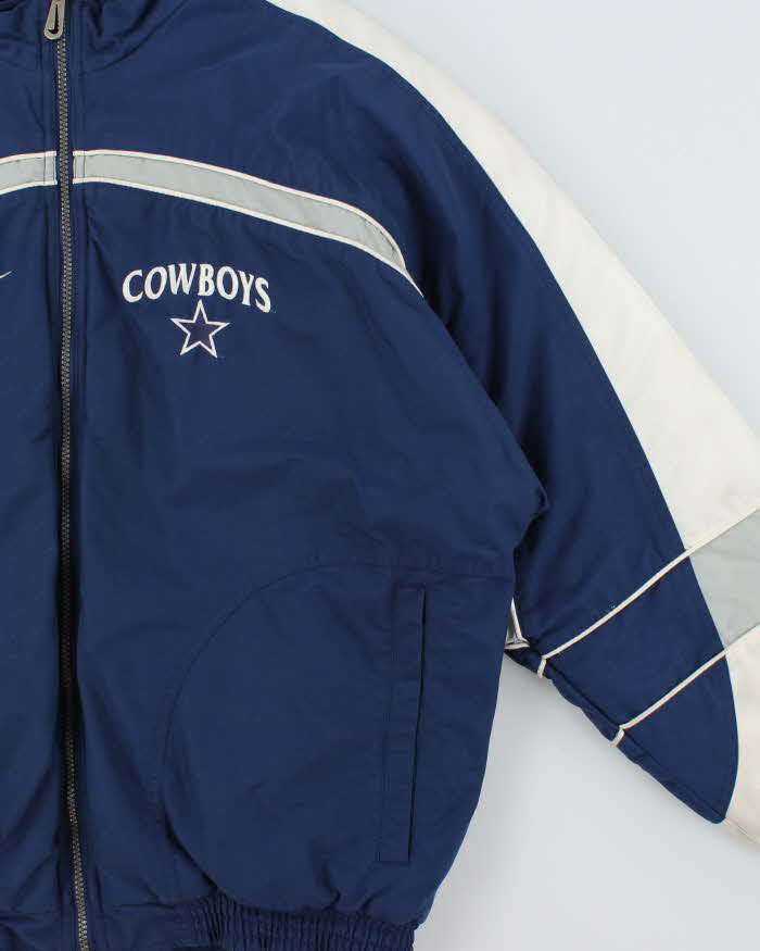 Vintage 1990s Nike NFL Pro Line Dallas Cowboys Quilt Lined Team Bomber Jacket - M