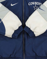 Vintage 1990s Nike NFL Pro Line Dallas Cowboys Quilt Lined Team Bomber Jacket - M