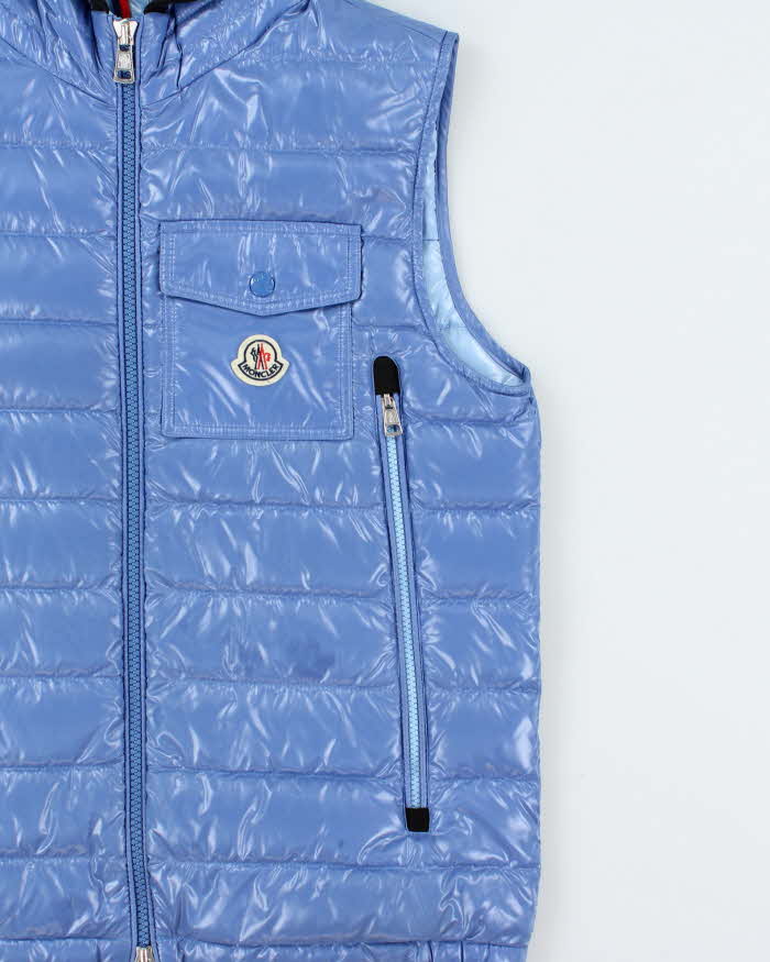 2022 Moncler Raglot Goose Down Hooded Puffer Gilet - M