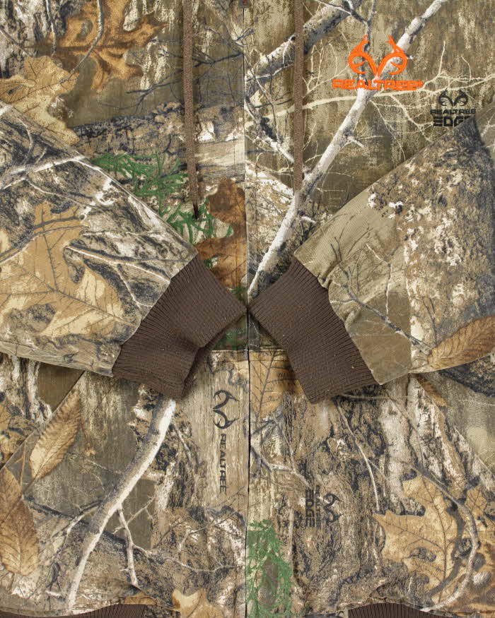 Vintage Realtree Edge Camo Fleece Quilt Lined Hooded Bomber Jacket - M