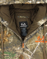 Vintage Realtree Edge Camo Fleece Quilt Lined Hooded Bomber Jacket - M