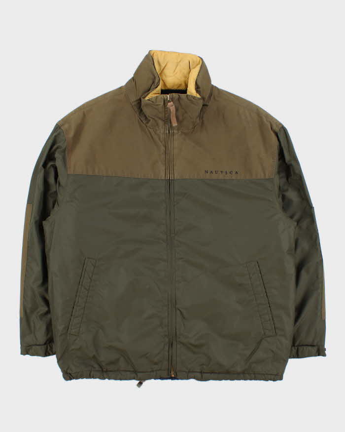 Vintage Y2K 00s Nautica Thermolite Fleece Lined Soft Shell Canvas Jacket - S