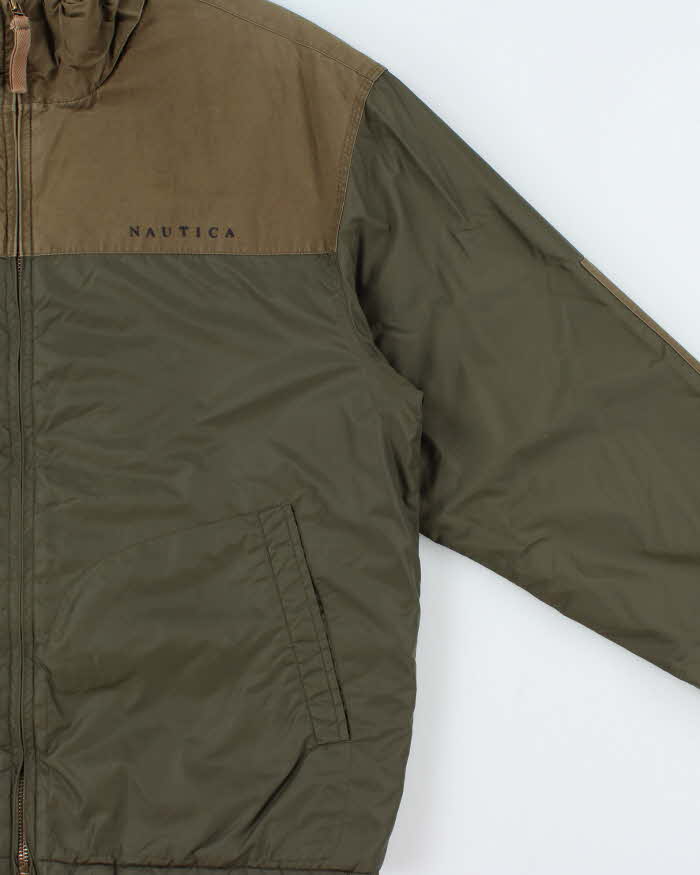 Vintage Y2K 00s Nautica Thermolite Fleece Lined Soft Shell Canvas Jacket - S