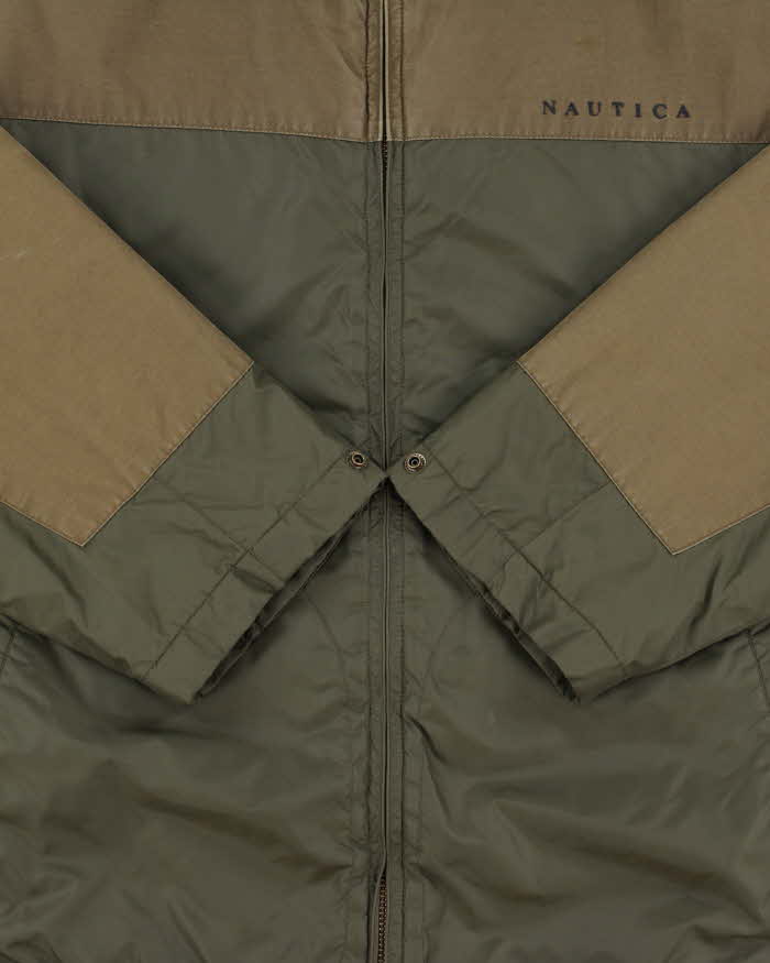 Vintage Y2K 00s Nautica Thermolite Fleece Lined Soft Shell Canvas Jacket - S