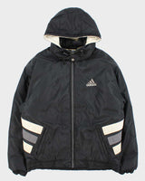 Vintage 1990s Adidas Embroidered Padded Shell Bomber Jacket - M