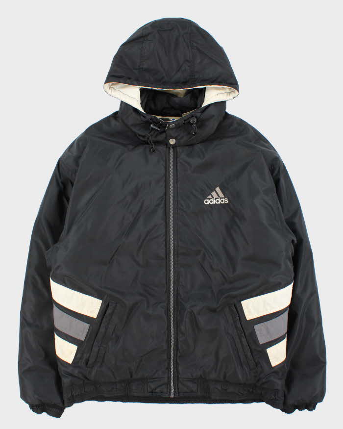 Vintage 1990s Adidas Embroidered Padded Shell Bomber Jacket - M