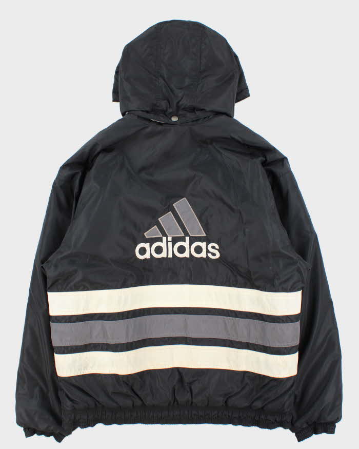 Vintage 1990s Adidas Embroidered Padded Shell Bomber Jacket - M