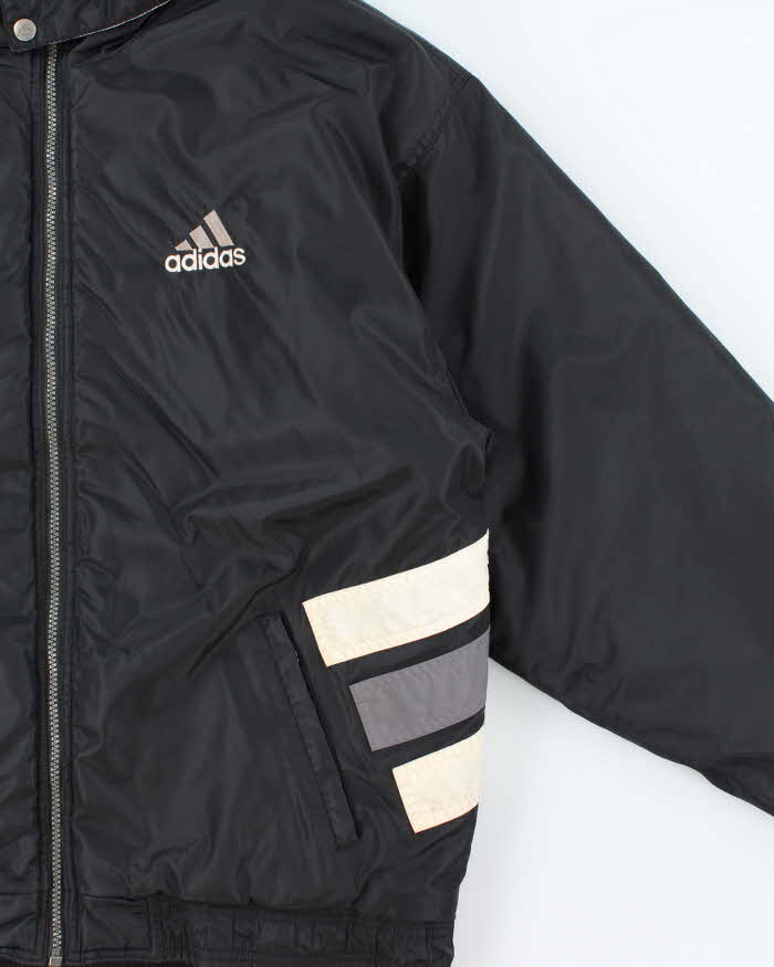 Vintage 1990s Adidas Embroidered Padded Shell Bomber Jacket - M