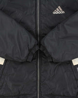 Vintage 1990s Adidas Embroidered Padded Shell Bomber Jacket - M