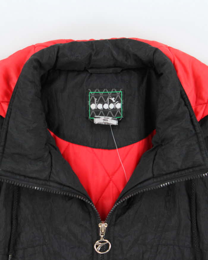 Vintage 1990s Diadora Quilt Lined Padded Shell Bomber Jacket - S