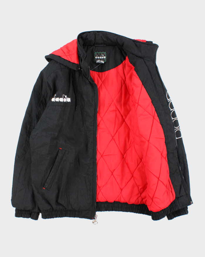 Vintage 1990s Diadora Quilt Lined Padded Shell Bomber Jacket - S