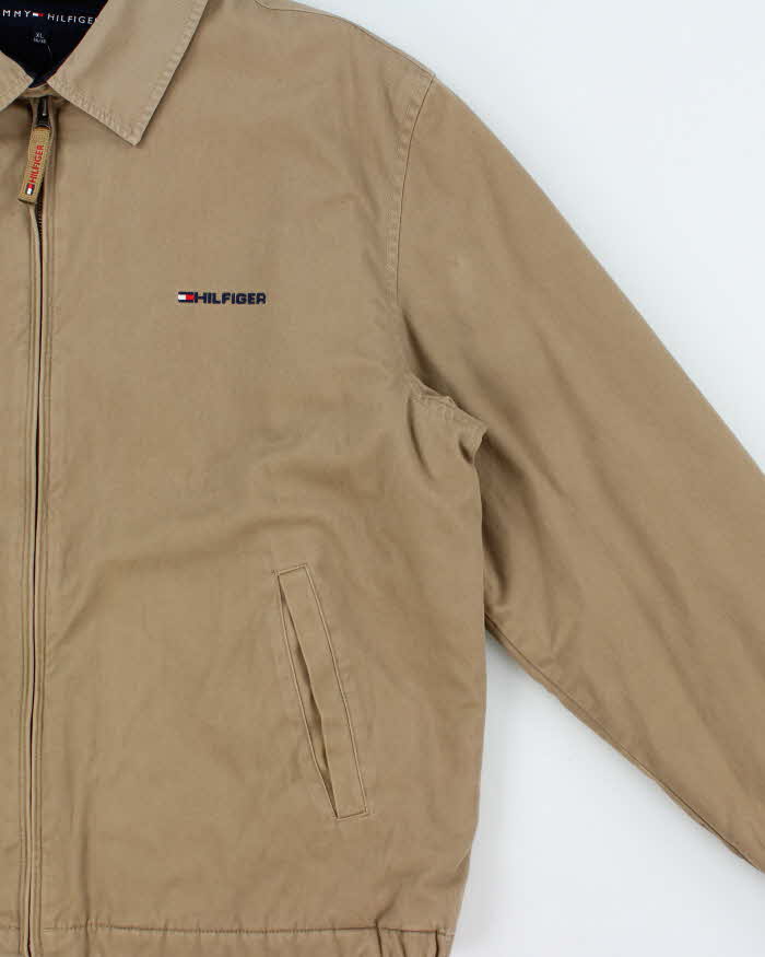 Vintage Y2K 00s Tommy Hilfiger Fleece Lined Cotton Canvas Harrington - XL