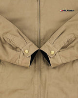 Vintage Y2K 00s Tommy Hilfiger Fleece Lined Cotton Canvas Harrington - XL