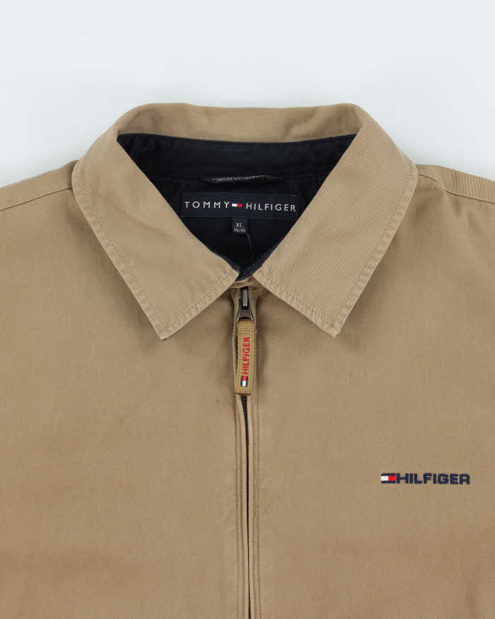 Vintage Y2K 00s Tommy Hilfiger Fleece Lined Cotton Canvas Harrington - XL