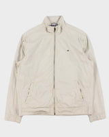Vintage Y2K 00s Tommy Hilfiger Plaid Lined Canvas Harrington Jacket - M