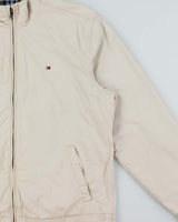 Vintage Y2K 00s Tommy Hilfiger Plaid Lined Canvas Harrington Jacket - M