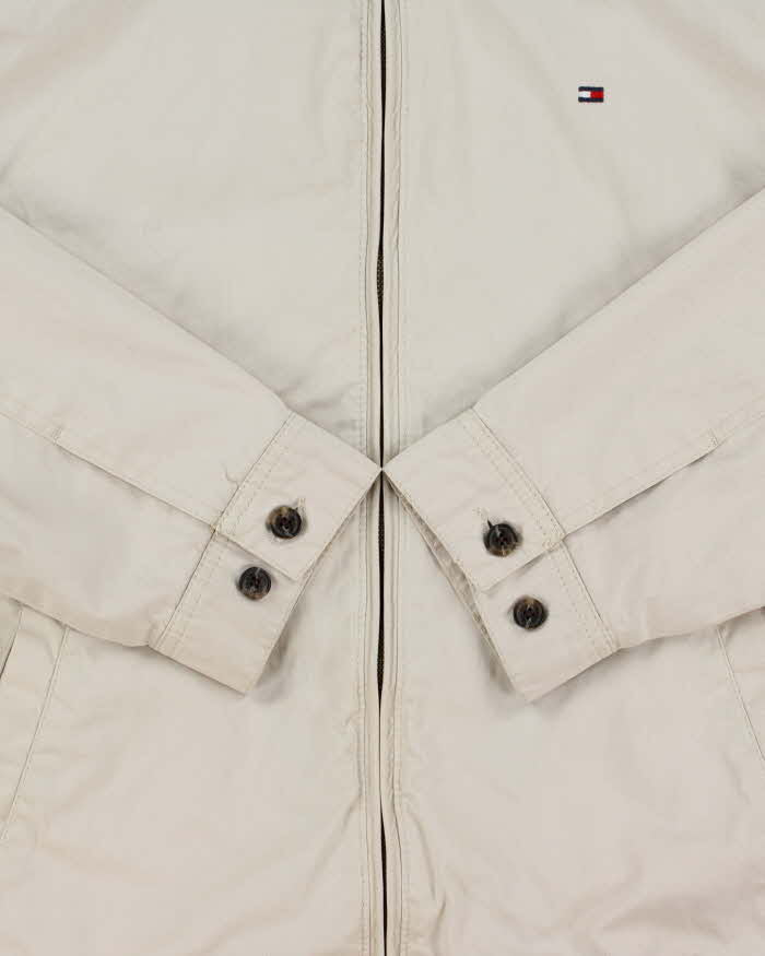 Vintage Y2K 00s Tommy Hilfiger Plaid Lined Canvas Harrington Jacket - M