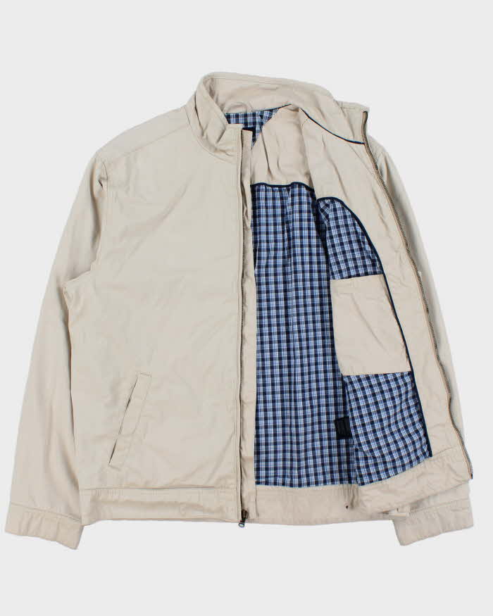 Vintage Y2K 00s Tommy Hilfiger Plaid Lined Canvas Harrington Jacket - M