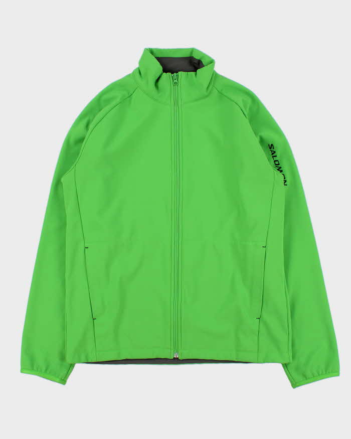 Vintage Salomon Bright Green Clima Pro Soft Shell Jacket - M