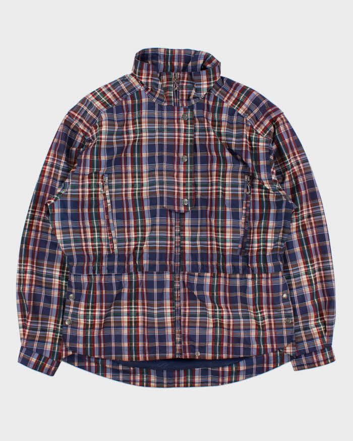 Vintage 1990s Sunice Madras Plaid Soft Shell Ski Windbreaker Jacket - M