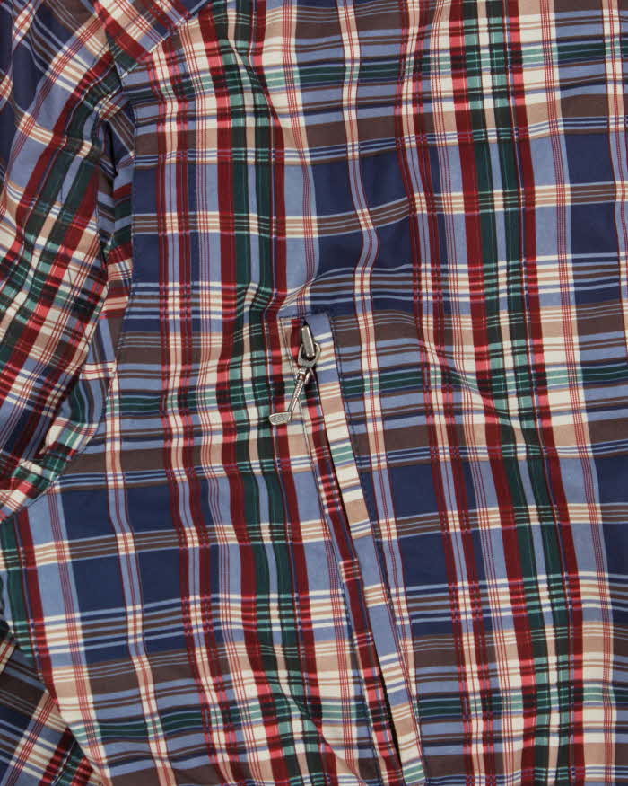 Vintage 1990s Sunice Madras Plaid Soft Shell Ski Windbreaker Jacket - M
