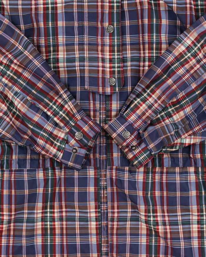 Vintage 1990s Sunice Madras Plaid Soft Shell Ski Windbreaker Jacket - M