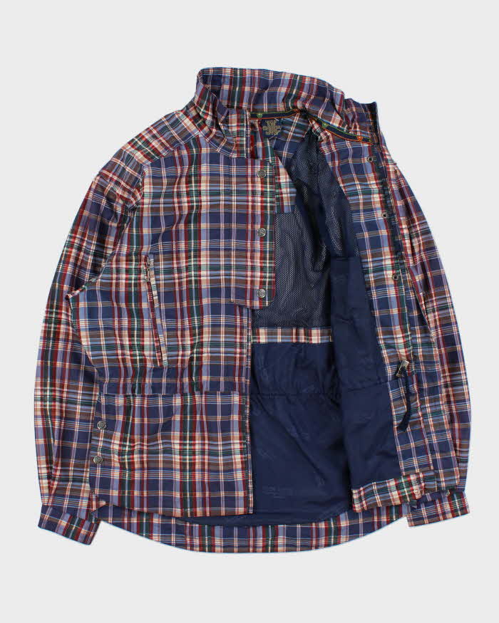 Vintage 1990s Sunice Madras Plaid Soft Shell Ski Windbreaker Jacket - M