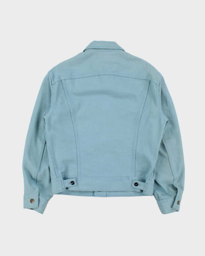 Vintage 1970s Lee Riders Baby Blue Made In USA Denim Trucker Jacket - M