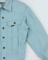 Vintage 1970s Lee Riders Baby Blue Made In USA Denim Trucker Jacket - M