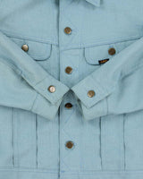 Vintage 1970s Lee Riders Baby Blue Made In USA Denim Trucker Jacket - M