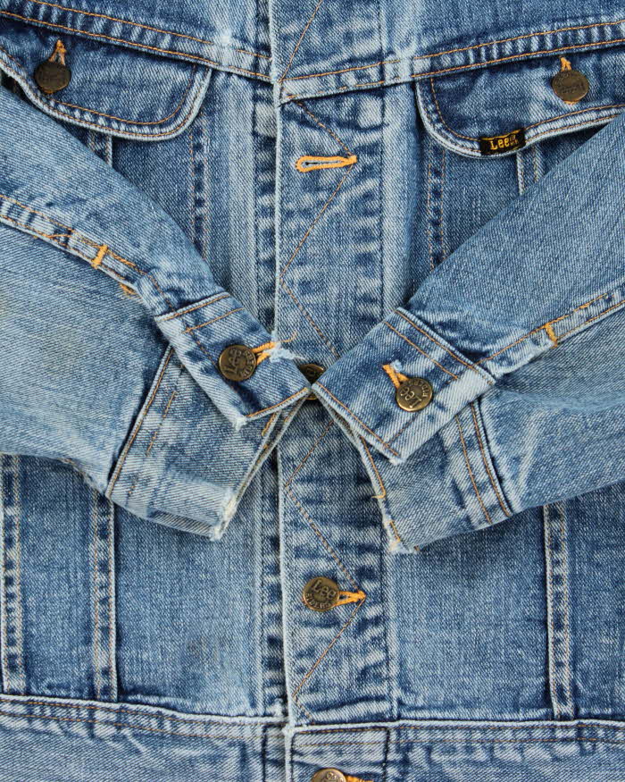 Vintage 1970s Lee Riders Made In USA Denim Trucker Jacket - L