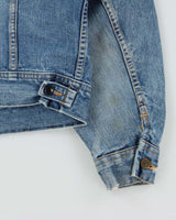 Vintage 1970s Lee Riders Made In USA Denim Trucker Jacket - L