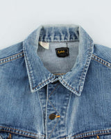 Vintage 1970s Lee Riders Made In USA Denim Trucker Jacket - L