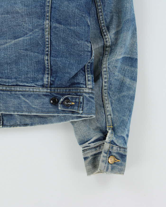 Vintage 1960s Lee Storm Rider Blanket Lined Union Made In USA Denim Trucker Jacket - M