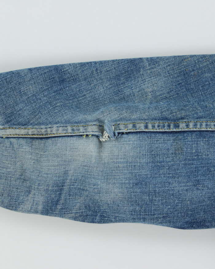 Vintage 1960s Lee Storm Rider Blanket Lined Union Made In USA Denim Trucker Jacket - M